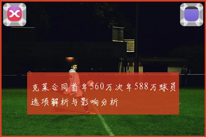 克莱合同首年560万次年588万球员选项解析与影响分析